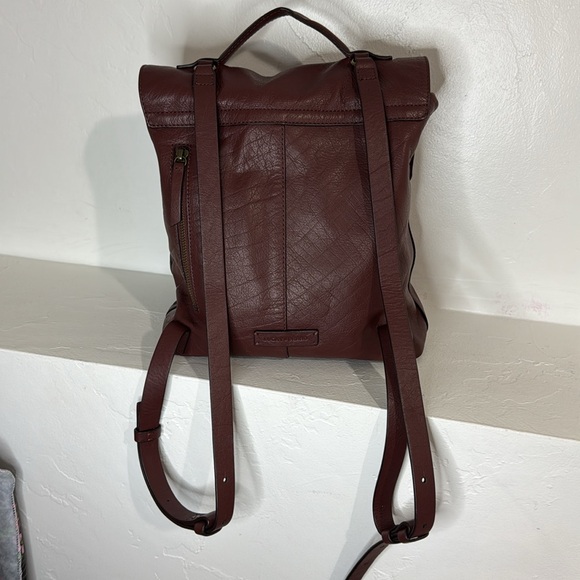 Lucky Brand mahogany leather backpack w/ brass studs main image 10